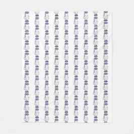 Jag spökfolk hela året runt om Lila i Funny Ghost Fleecefilt