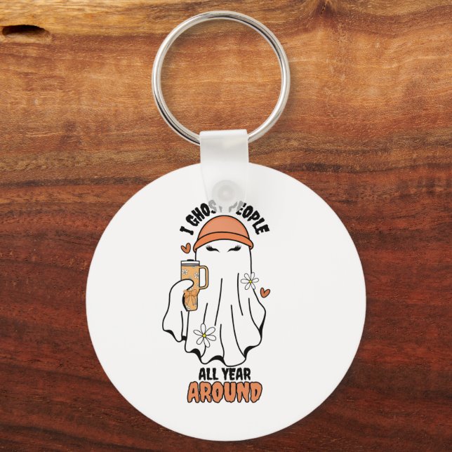 Jag spökfolk hela året runt Orangen Nyckelring (Baksida)