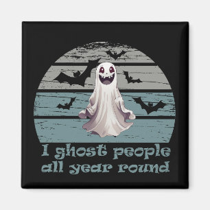 Jag spökfolk hela vintagen Halloween Magnet