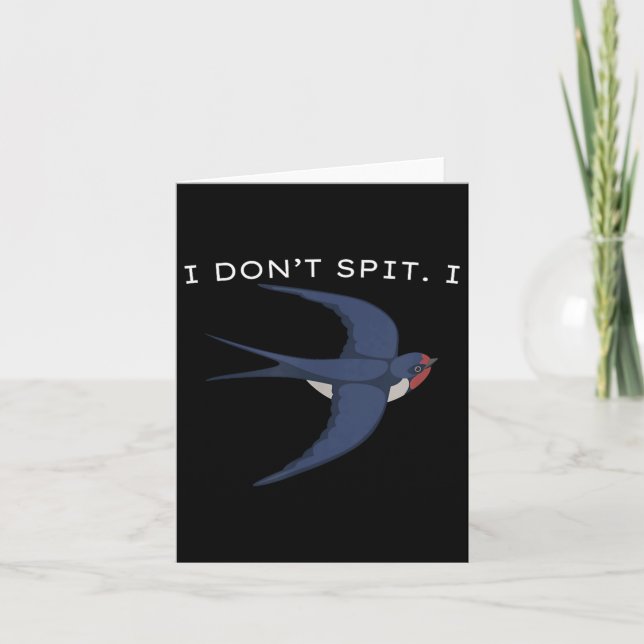 Jag spottar inte att jag Sväljer Bird, Bird Älskar Kort (Framsida)