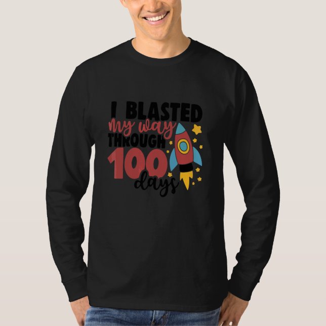 Jag sprängde mig igenom glada 100 skoldagar  t shirt (Framsida)