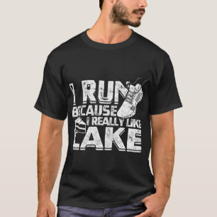 Jag springa för att jag verkligen gillar tårta Jog T Shirt