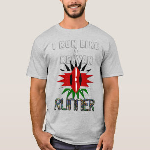 Jag Springa som en kenyansk Springer, inspirations T Shirt