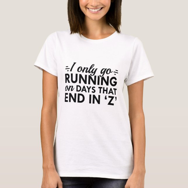 Jag Springar Bara T Shirt (Framsida)