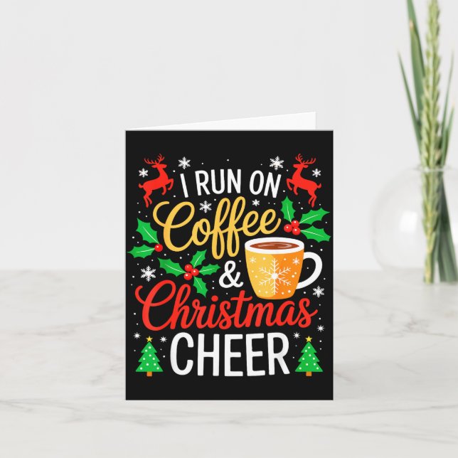 Jag Springar På Kaffe Och Julstämning Tröja Vuxen  Kort (Framsida)