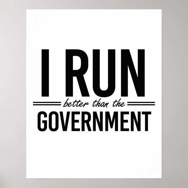 Jag springer bättre än regeringen - -  poster (Framsidan)