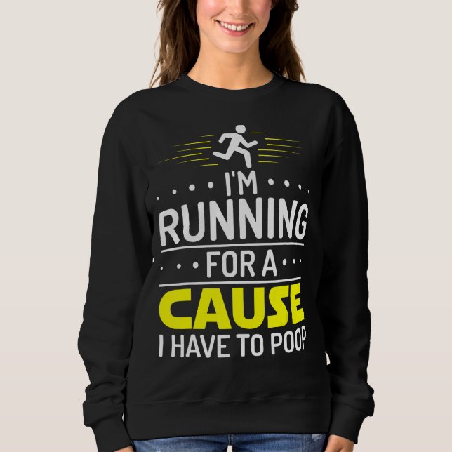 Jag springer för att jag måste sluta springa t shirt (Framsida)