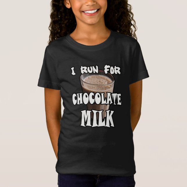 Jag springer för chokladmjölk-löpning t shirt (Framsida)