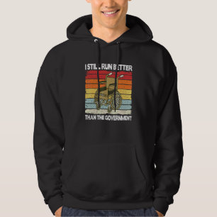 Jag springer fortfarande bättre än regeringens rul hoodie