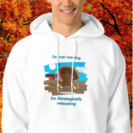 Jag springer inte, jag flyttar strategiskt hoodie