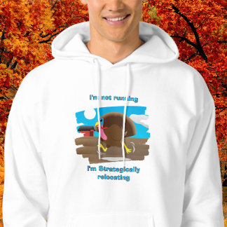 Jag springer inte, jag flyttar strategiskt hoodie