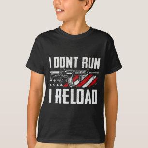 Jag springer inte jag laddar om Usa Flagga Pro Vap T Shirt