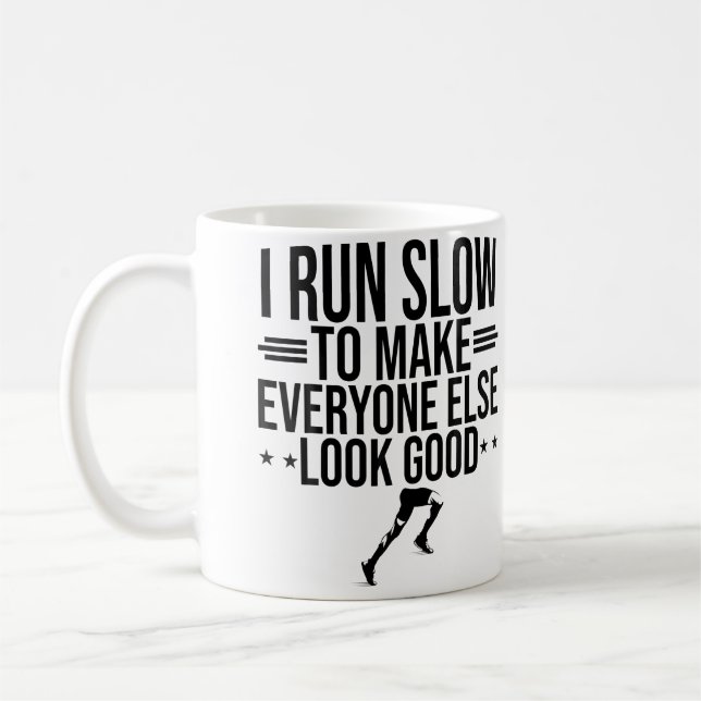 Jag springer långsamt för att få alla andra att se kaffemugg (Vänster)
