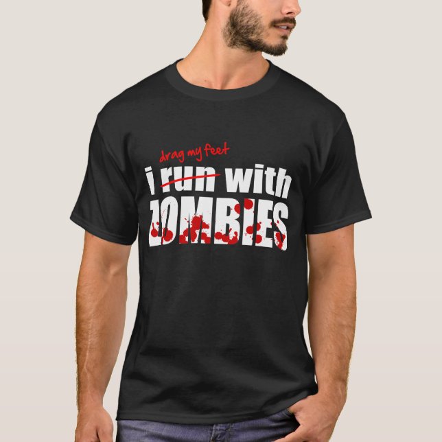 Jag springer med ZOMBIES - t-shirt (Framsida)