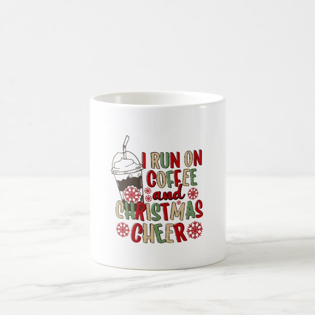 Jag springer på kaffe och julstämning kaffemugg (Center)