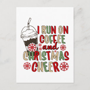 Jag springer på kaffe och julstämning vykort