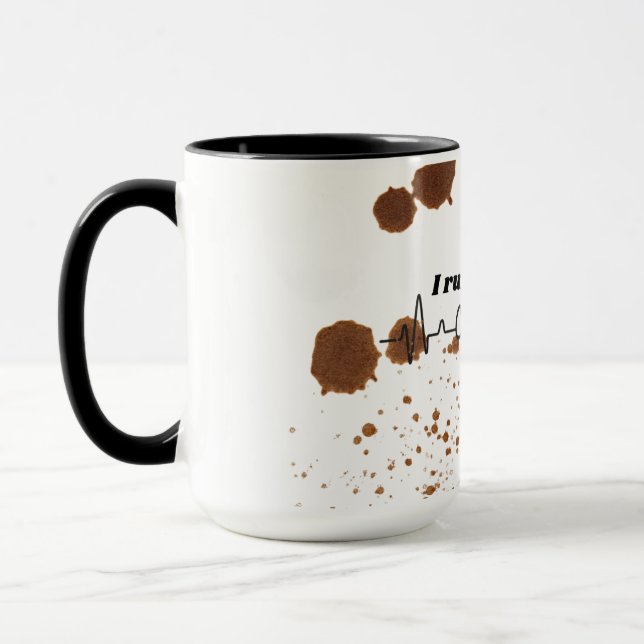 Jag springer på kaffe och memes-mugg | Kaffeälskar Mugg (Vänster)