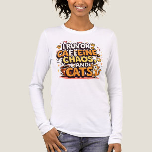 Jag springer på Koffein, Kaos och Katter T Shirt