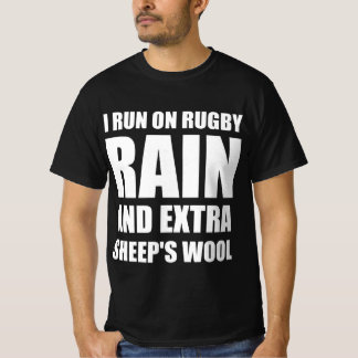 Jag springer på rugbyregn och extra fårull t shirt