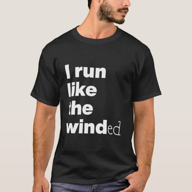 Jag springer som den vinddrivne t shirt (Framsida)