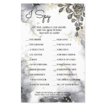 Jag Spy Black Ro bröllopsmatchkort