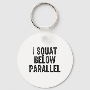 Jag Squatar Nedanför Parallell Gym Vektlyftare Kro Nyckelring
