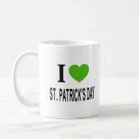 Jag ❤️ ST. PATRICKSDAGEN med grönt hjärta 