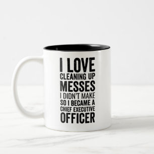 Jag Städning upp messer som jag inte hade gjort så Två-Tonad Mugg