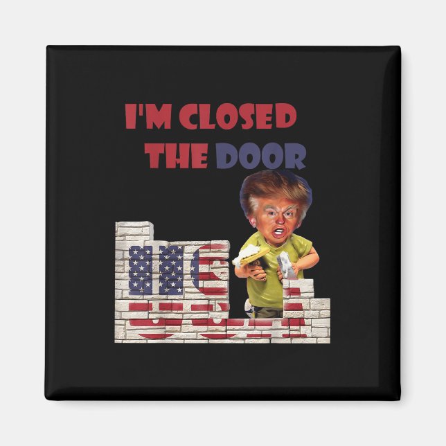 Jag stängde dörren, Teckning i Trump Gräns Magnet (Framsidan)