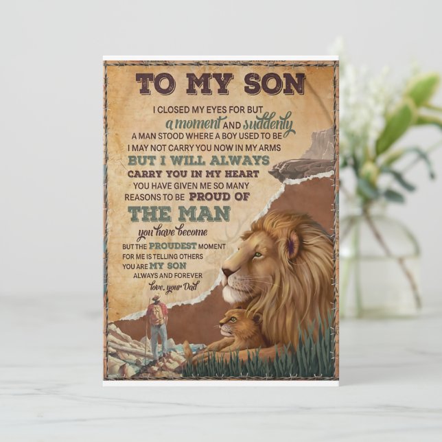 Jag Stängde Ögonen För Endast En Stund - Pappa Til Inbjudningar (Stående Fram)