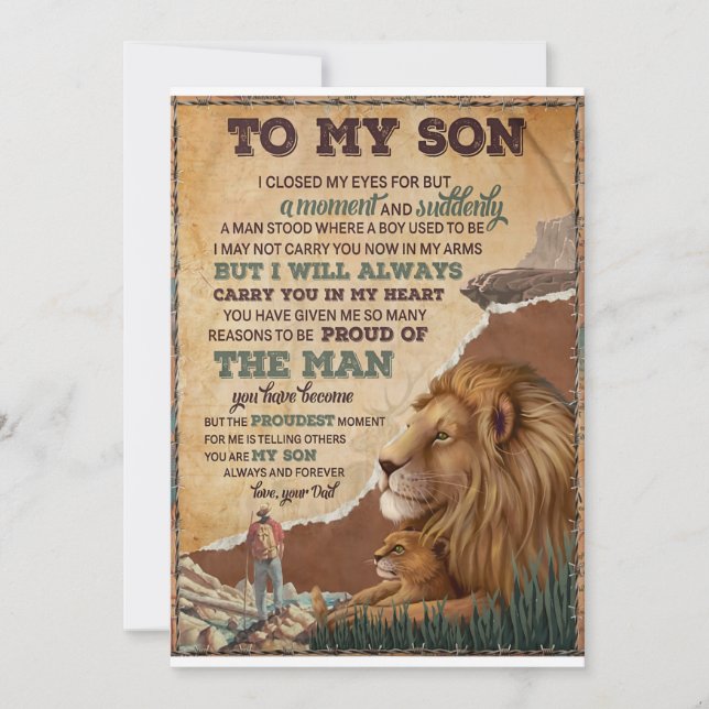 Jag Stängde Ögonen För Endast En Stund - Pappa Til Julkort (Framsida)