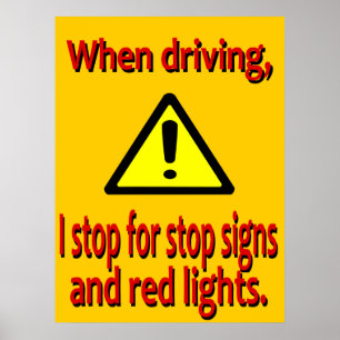 Jag stannar för att Poster stoppsignaturer