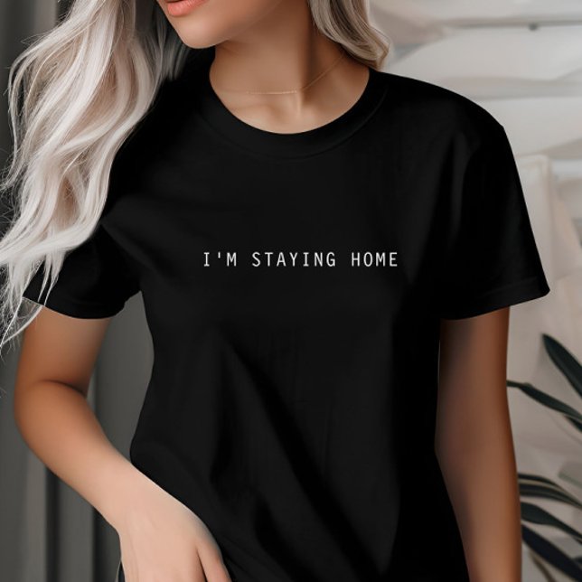 Jag stannar hemma, Introvert, Homebody, Minimalist T Shirt (Skapare uppladdad)