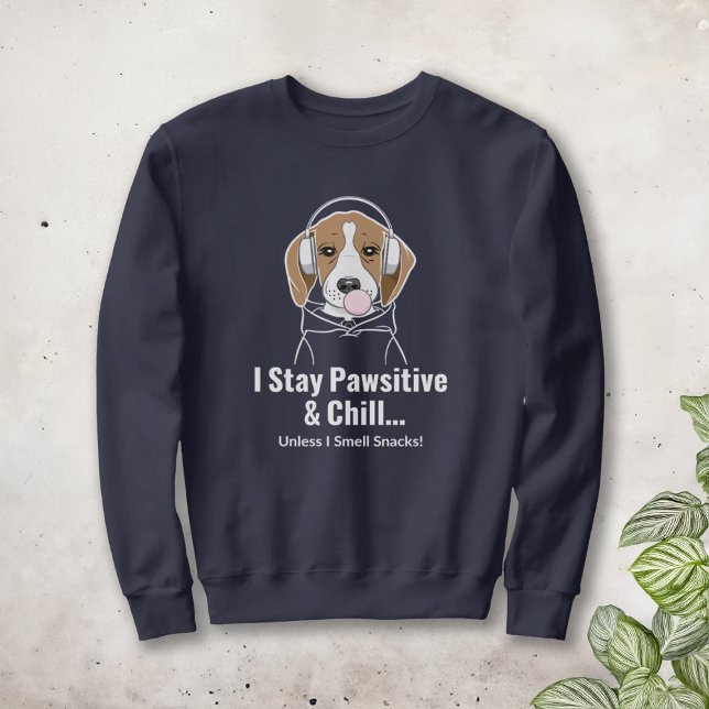 Jag stannar kvar vid Rolig hund Beagle. T Shirt (Skapare uppladdad)