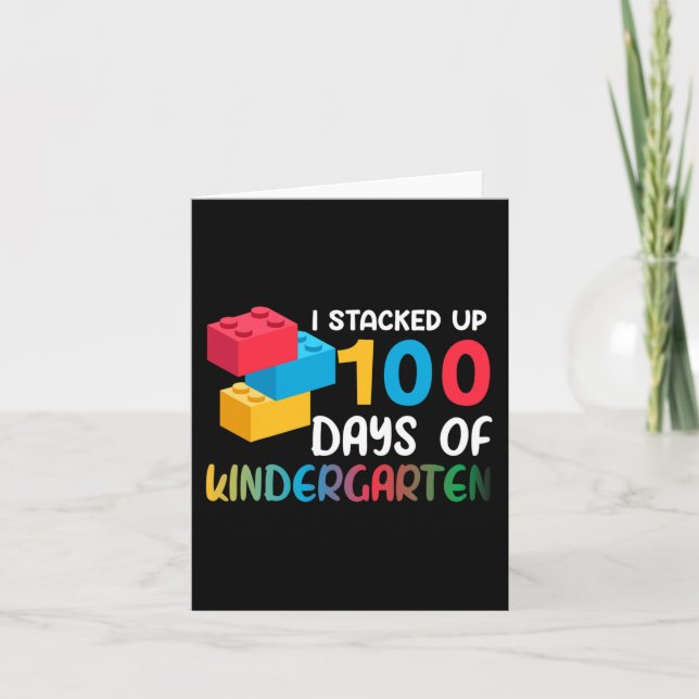 Jag staplade 100 dagar av Kindergarten Byggnad Blo Kort (Framsida)
