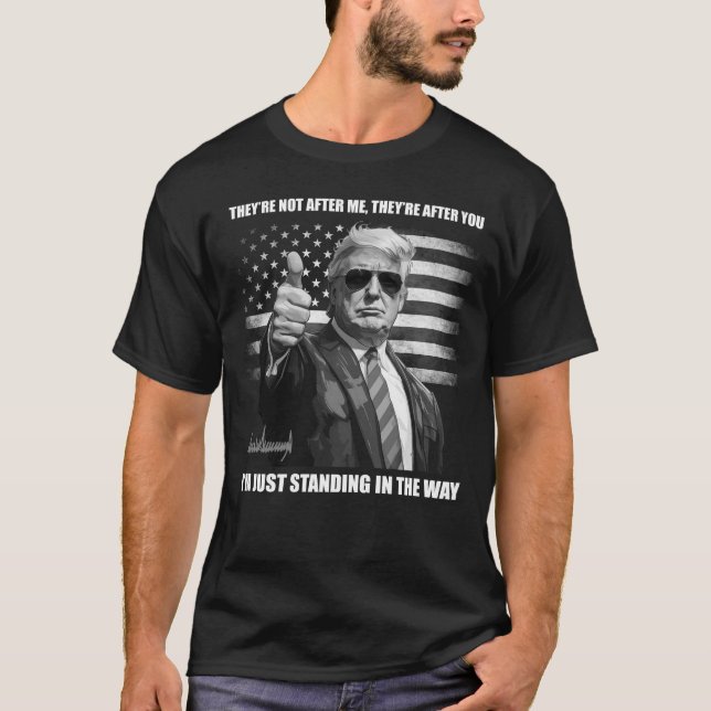 "Jag står bara i vägen" T Shirt (Framsida)