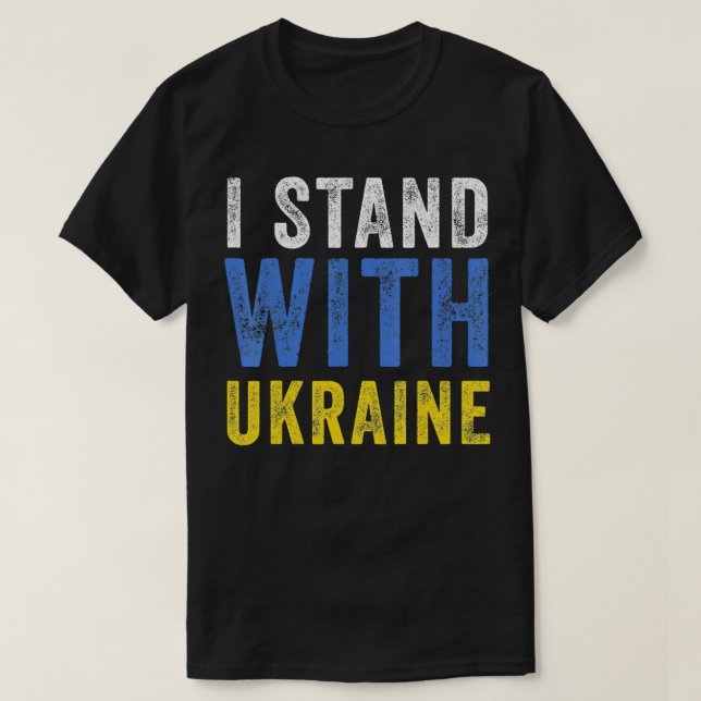 Jag står fast vid att Ukraina stoppar Putin Stoppa T Shirt (Design framsida)