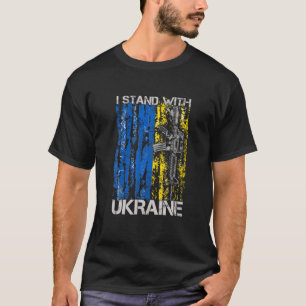 Jag står fast vid Ukrainas stöd Ukrainas FLA T Shirt