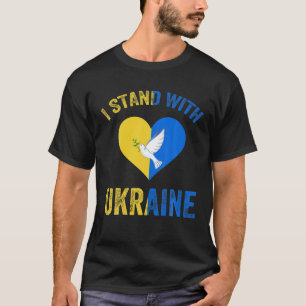 Jag står fast vid Ukrainas stöd Ukrainas FLA T Shirt