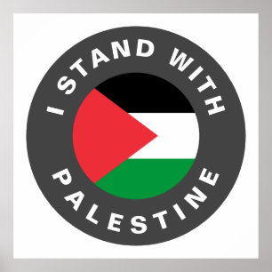 Jag står för anpassningsbarna om Palestina Poster