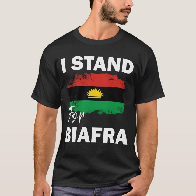 Jag står för biafra t shirt (Framsida)