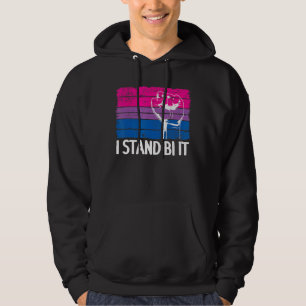 Jag står för det bisexuella Pridet Fist Rainbow Fl Hoodie