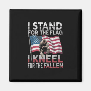 Jag står för Flagga i Kneel. Magnet