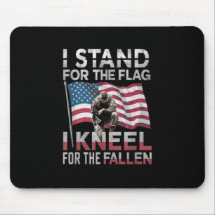 Jag står för Flagga i Kneel. Musmatta