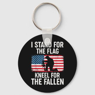 Jag står för Flagga Kneel för fallet - Nyckelring