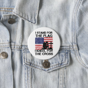 Jag står för Flagga Kneel för Kor Flagga USA Knapp