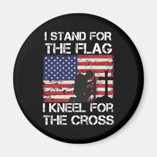Jag står för Flagga Kneel för Kor Flagga USA Magnet