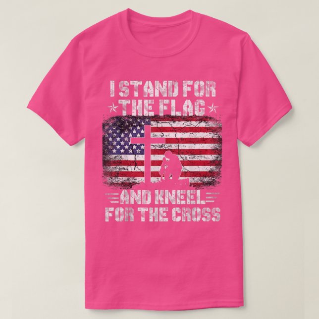 Jag står för Flagga Kneel för Kor T Shirt (Design framsida)