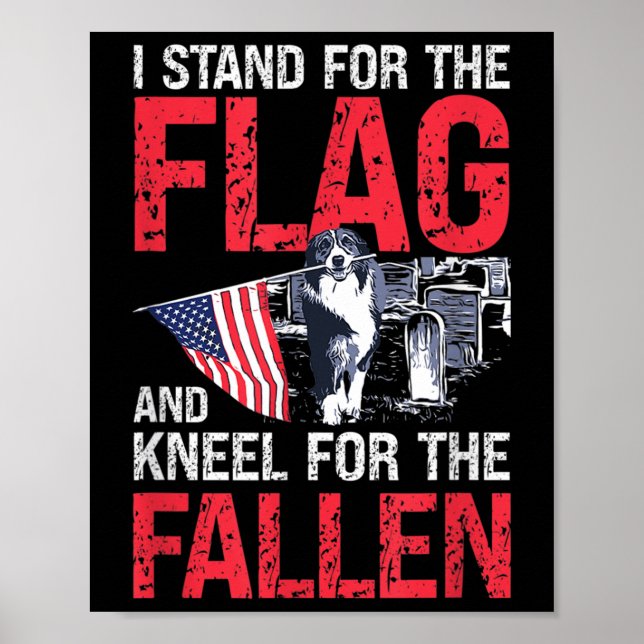 Jag står för Flagga och Kneel för fallet Poster (Framsidan)