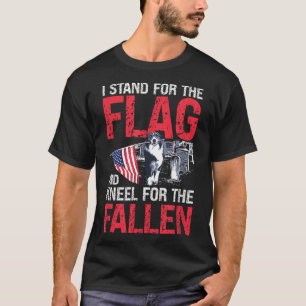 Jag står för Flagga och Kneel för fallet T Shirt